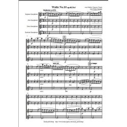 画像1: サックス４重奏楽譜　ワルツ No.10 Op.69  作曲/編曲 ショパン/成舞 新樹  　（2010年新譜）