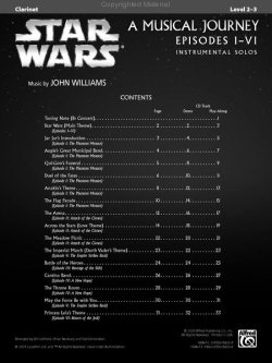 画像2: クラリネットソロ楽譜　スターウオーズ　エピソード１-VI　Star Wars I-VI Instrumental Solos - Clarinet