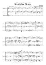 クラリネット３重奏楽譜　Sketch For Mozart　作曲者：田丸和弥