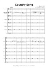 金管８重奏楽譜　カントリー・ソング　　作曲：ホルスト　　編曲：束科積夷