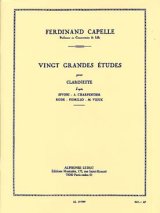 クラリネット教材　２０の大練習曲（20　Grandes　Etudes)　作家/カペル,F.（Capelle,F.)【2020年7月改定】