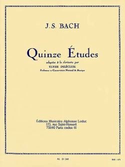 画像1: クラリネット教材　１５の練習曲（15　Etudes）　作曲/バッハ,J.S.　編曲/Delecluse