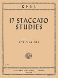クラリネット教材　１７のスターカット練習曲（17Staccato　Studies）　作曲/ケル（Kell,R.)