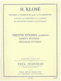 クラリネット教材　３０のオーモンに基づく練習曲（30Etudes　dApres　H,Aumont）　作曲/クローゼ，Ｈ．（Klose,H.)