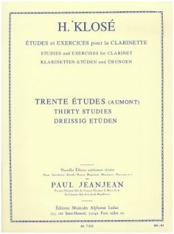 画像1: クラリネット教材　３０のオーモンに基づく練習曲（30Etudes　dApres　H,Aumont）　作曲/クローゼ，Ｈ．（Klose,H.)