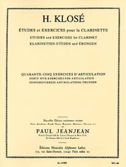 画像1: クラリネット教材　４５のアーティキュレーション練習課題（45　Exercices　d　Articulation）　作曲/クローゼ，Ｈ．（Klose,H.)