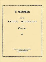 クラリネット教材　16の現代練習曲（16　Etudes　Modernes）　作曲/ジャンジャン，Ｐ．（Jeanjean,P.)