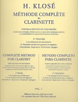 クラリネット教材　総合教則本　第1巻（Methode Complete de Clarinette 1）　作曲/クローゼ，Ｈ．（Klose,H.)