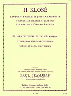 画像1: クラリネット教材　様式とメカニズムの練習曲（Etudes　de　Genre　de　Mecanisme）　作曲/クローゼ，Ｈ．（Klose,H.)