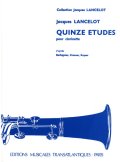 クラリネット教本　１５のベルビギエ、クラーマー、カイザーに基づく練習曲（15Etudes）　作曲/ランスロ，Ｊ．（Lancelot,J.)