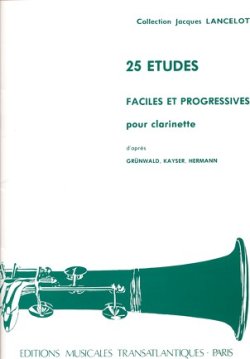 画像1: クラリネット教本　２５のやさしい漸進的な練習曲（25　Etudes　Faciles　et　Progressives）　作曲/ランスロ，Ｊ．（Lancelot,J.)