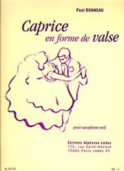 画像1: アルトサックスソロ楽譜　ワルツ形式による奇想曲（Caproce　en　Forme　de　Valse）　作曲／ボノー（Bonneau,P.)