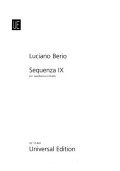 アルトサックスソロ楽譜　セクエンツァ9B（Sequenza　IXｂ）　作曲／ベリオ（Berio,L)