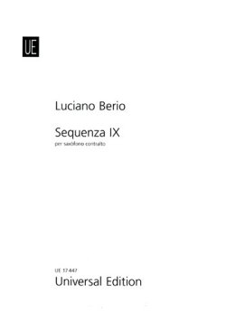 画像1: アルトサックスソロ楽譜　セクエンツァ9B（Sequenza　IXｂ）　作曲／ベリオ（Berio,L)