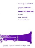 クラリネット教本　ミニ・テクニック：I（Mini-Technique：I）　作曲/ランスロ，Ｊ．（Lancelot,J.)
