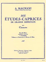 クラリネット教本　１０の大きな困難への練習曲−奇想曲（10-Etudes　recreatives　vol,1　作曲/マニャーニ，Ａ．（Magnani,A.)　編曲/Giampier