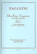 クラリネット教材　１７の奇想曲と常動曲（17Ｃａｐｒｉｃｅｓ　et　Mouvement　Perpetuel）　作曲/パガニーニ，Ｎ．（Paganini,M.)　編曲/Delecluse