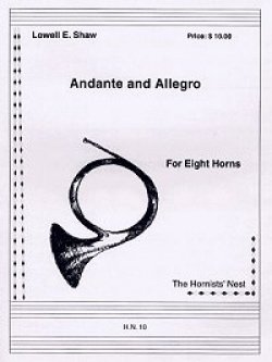画像1: ホルン８重奏楽譜　ホルン八重奏のためのアンダンテとアレグロ 　作曲／ロウェル・ショー