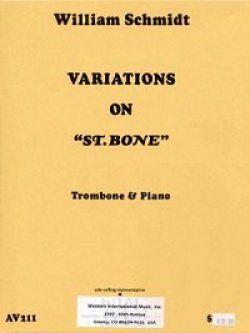 画像1: トロンボーンソロ楽譜　トロンボーンとピアノのための ST.BONE 変奏曲　作曲／ウィリアム　シュミット