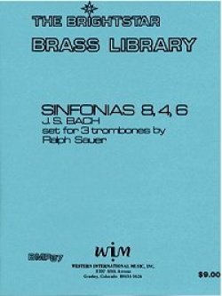 画像1: トロンボーン３重奏楽譜　3本のトロンボーンのためのシンフォニア 8. 4. 6　作曲／ヨハン・セバスチャン・バッハ　【2012年11月取扱開始】