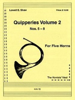 画像1: ホルン５重奏楽譜　ホルン五重奏のためのクイッパリーズ　Vol 2　作曲／ロウェル・ショー【2012年11月取扱開始】