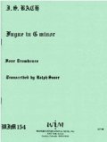トロンボーン４重奏楽譜　4本のトロンボーンのためのフーガ　ト短調　作曲／ヨハン　セバスチャン　バッハ　【2012年11月取扱開始】