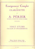 クラリネット教材　２０のやさしく漸進的な練習曲（20　Faciles　et　Progressives）　作曲/ペリエ，Ａ．（Perier,A.)