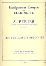 クラリネット教材　２０の高度な技巧の練習曲（20　Etudes　de　Virtuosite）　作曲/ペリエ，Ａ．（Perier,A.)