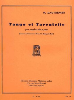 画像1: アルトサックス＆ピアノ楽譜 　タンゴとタランテラ（Tango　et　Tarantelle）　作曲／ドートルメール（Dautremer,M.)