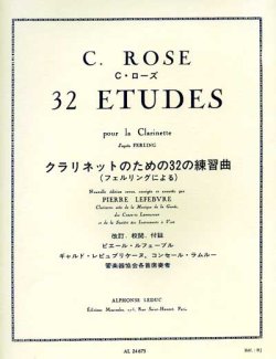 画像1: クラリネット教材　フェルリングによる３２の練習曲（32Etudes）　作曲/ローズ，Ｃ．（Rose,C.)　編曲/Lefebvre