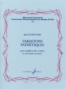 画像1: アルトサックス＆ピアノ楽譜　悲愴変奏曲（Variations　Pathetiques）　作曲／ゴトコフスキー（Gotkovsky,I)