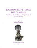 クラリネット教材　練習曲、「パガニーの主題による狂詩曲」より（Studies　for　Clarinet　ｆroｍ　Rhapsody　on　a　Theme　of　Paganini）　作曲/ラフマニノフ，Ｓ．Ｖ．（Rachmaninov,S,V.）