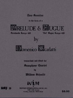 画像1: サックス４重奏楽譜　サキソフォン四重奏のためのプレリュードとフーガ　作曲／ドメニコ　スカルラッティ【2012年12月取扱開始】