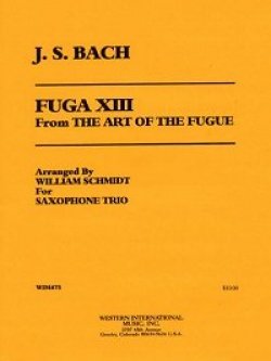 画像1: サックス３重奏楽譜　サキソフォン三重奏のためのフーガ13 （フーガの技法より）　作曲／ヨハン　セバスチャン　バッハ【2012年12月取扱開始】
