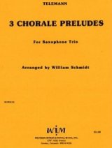 サックス３重奏楽譜　サキソフォン三重奏のための3つのコラール プレリュード　作曲／ゲオルグ　フィリップ　テレマン【2012年12月取扱開始】
