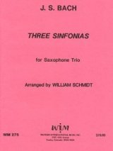 サックス３重奏楽譜　サキソフォン三重奏のための３つのシンフォニア　作曲／ヨハン・セバスチャン・バッハ【2012年12月取扱開始】