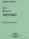 クラリネット４重奏楽譜　クラリネット四重奏のためのロサンゼルス　スケッチ　 作曲／ケネス　ローマン【2012年12月取扱開始】