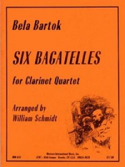 画像1: クラリネット４重奏楽譜　クラリネット四重奏のための6つのバガテル　 作曲／ベラ　バルトーク【2012年12月取扱開始】
