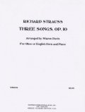 オーボエソロ楽譜　オーボエとピアノのための3つの歌　作品10　作曲／リヒャルト　シュトラウス【2013年1月取扱開始】