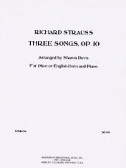 画像1: オーボエソロ楽譜　オーボエとピアノのための3つの歌　作品10　作曲／リヒャルト　シュトラウス【2013年1月取扱開始】