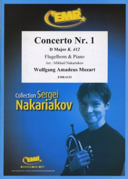 画像1: フリューゲルホルンソロ楽譜　ホルン協奏曲　第１番　変ホ長調K.412（Concerto Nr. 1 in D Major）　作曲／モーツァルト　校訂（編曲）／S.ナカリャコフ