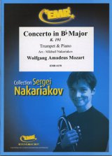 トランペットソロ楽譜　バスーン協奏曲　K.191（Concerto in Bb Major）　作曲／モーツアルト　校訂（編曲）／S.ナカリャコフ