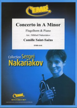 画像1: フリューゲルホルンソロ楽譜　チェロ協奏曲　第１番　作品３３（Concerto in A Minor）　作曲／サン・サーンス　校訂（編曲）／S.ナカリャコフ