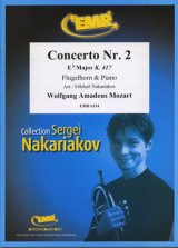 フリューゲルホルンソロ楽譜　ホルン協奏曲　第２番　変ホ長調K.417（Concerto Nr. 2 in Eb Major）　作曲／モーツァルト　校訂（編曲）／S.ナカリャコフ