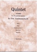 木管5重奏楽譜　木管五重奏曲　作曲／フリッツ　カウフマン　【2013年3月取扱開始】