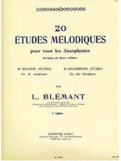 画像1: サックス教材　20の旋律的練習曲 第1巻（20 Etudes　Melodiques：1）　作曲ブレマン（Blemant,L.)