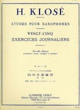 サックス教材　25の日課練習課題（25 Exercices Journaliers）　作曲/クローゼ（Klose,H)