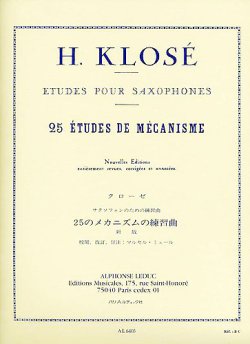 画像1: サックス教材　25のメカニズムの練習曲（25 Etude de Mecanisme）　作曲/クローゼ（Klose,H)