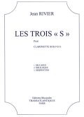 クラリネットソロ楽譜　３つの「エス」（Les　Trois“S”）　作曲/リヴィエ，Ｊ．（Rivier,J.)