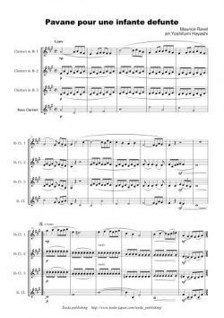 画像1: クラリネット4重奏楽譜　亡き王女のためのパヴァーヌ　作曲：ラヴェル　編曲：林 佳史　【2013年8月取扱い開始】